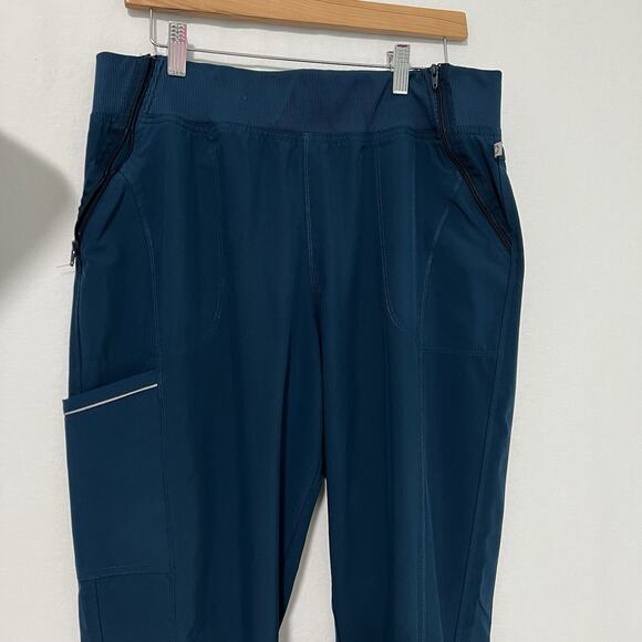 Cherokee Infinity Scrub Set Women L Caribbean Blue Top And Bottom Jogger Pant - Picture 5 of 13